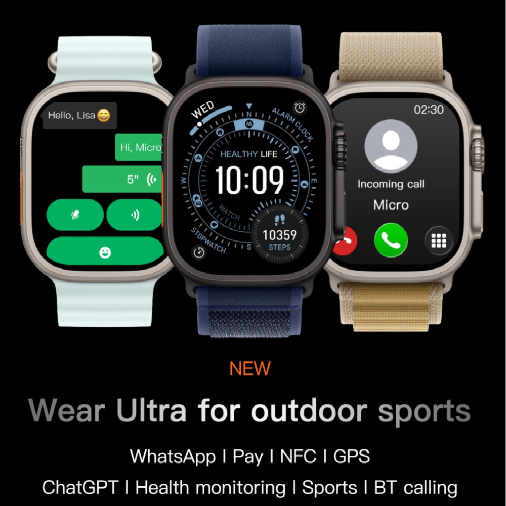 Smartwatch Microwear Watch Ultra 5 Plus – AMOLED Llamadas Bluetooth IP68 - 4