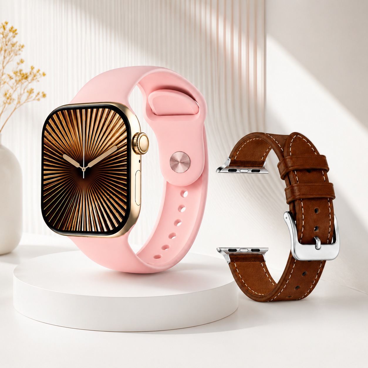 Smartwatch Microwear Watch 11 Mini Pro Rosado Pantalla AMOLED Llamadas Bluetooth Compatible iPhone Android - 1