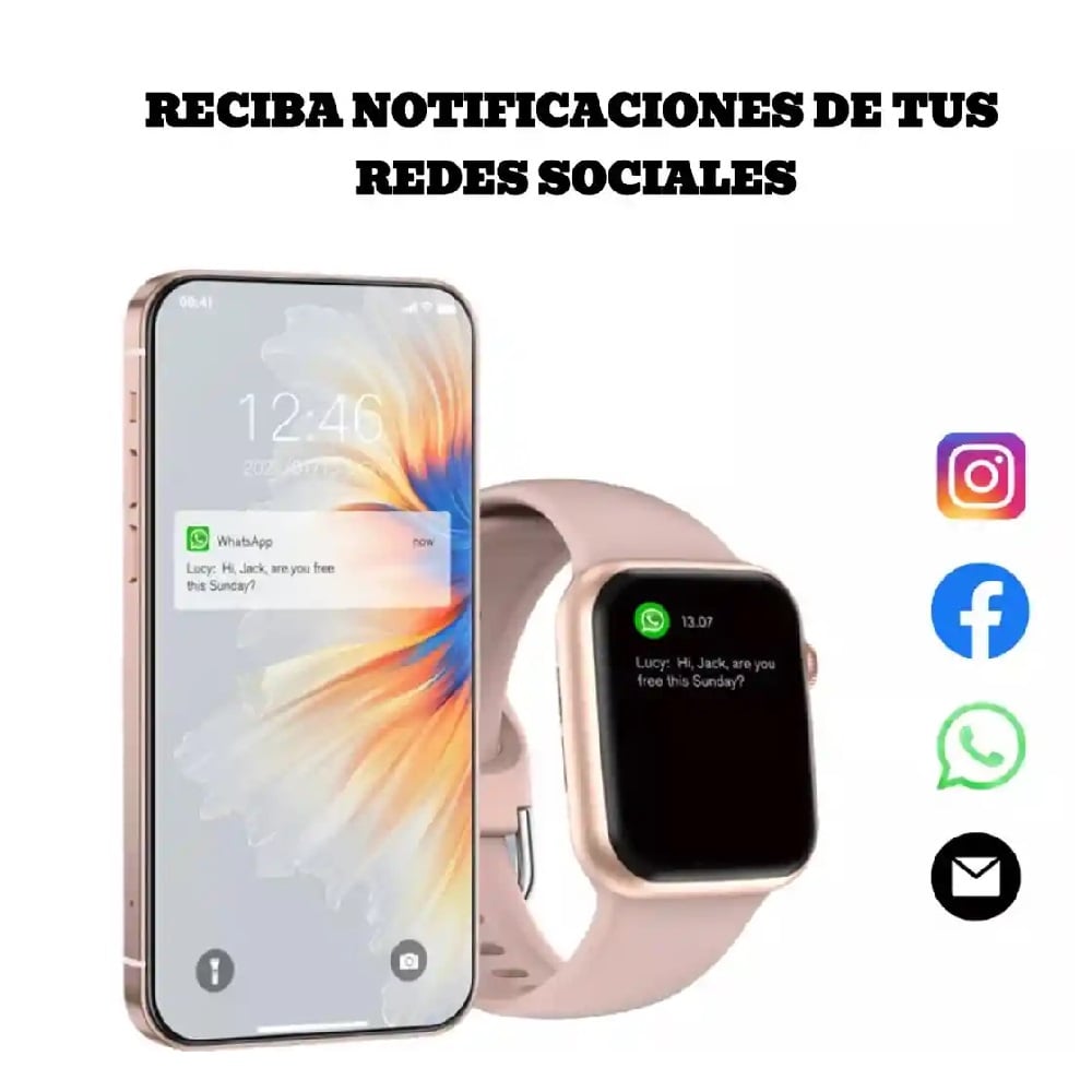 SMARTWATCH MICROWEAR W11 PRO AMOLED 1GB IP68 ROSADO - 2