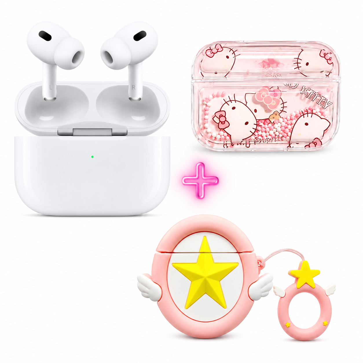 AUDIFONOS GENERICOS AIRPODS PRO 2 + FUNDAS HK SAKURA - 1