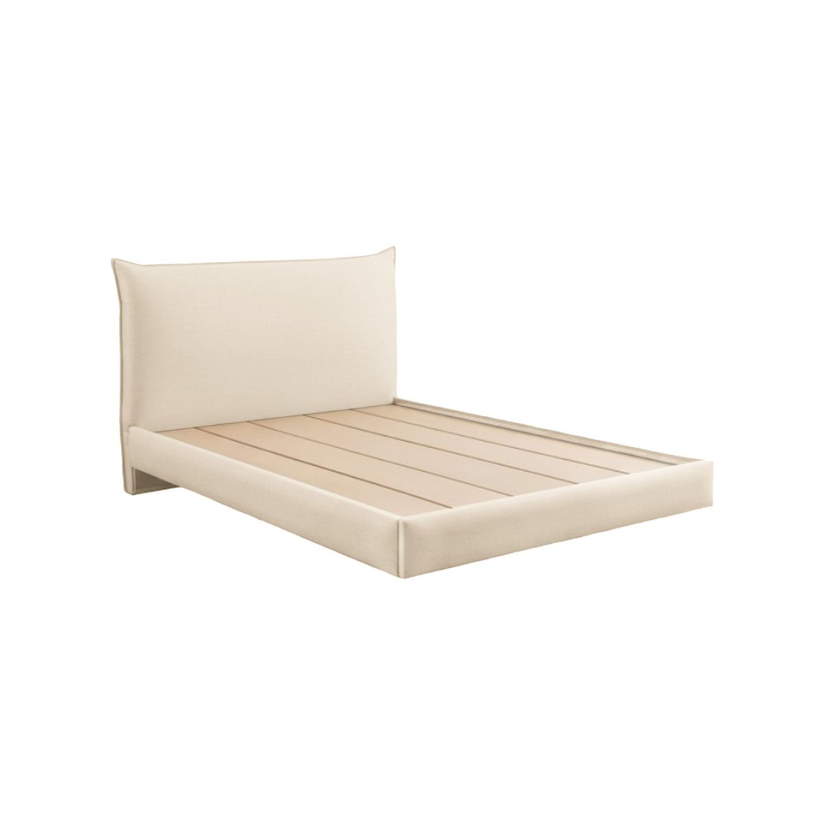 CAMA TAPIZADA BERSA - KING 2 PIEZAS - BEIGE CLARO - 1