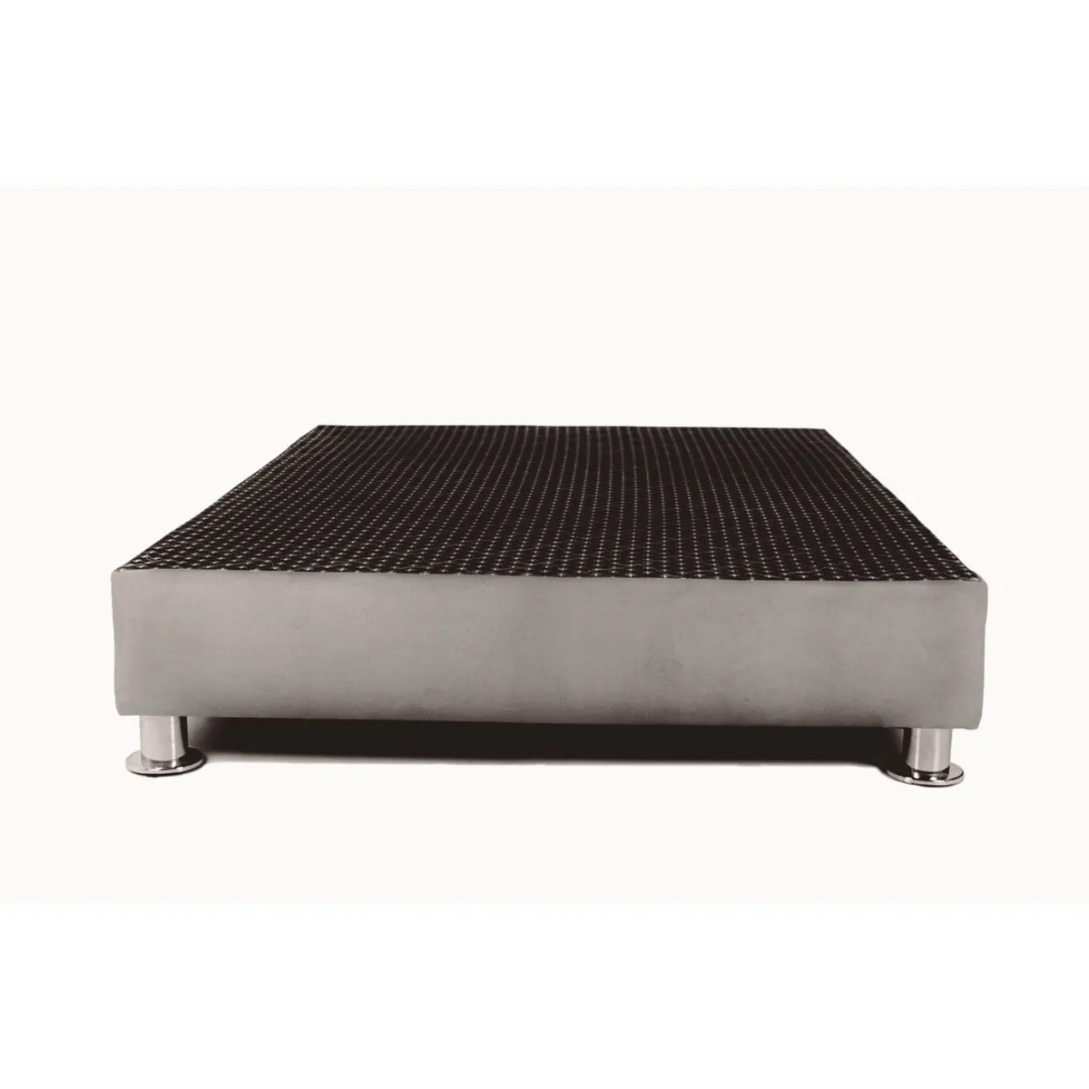BOX TARIMA REFORZADO Y ACOLCHADO 1.5 PLAZAS - GRIS CLARO - 1