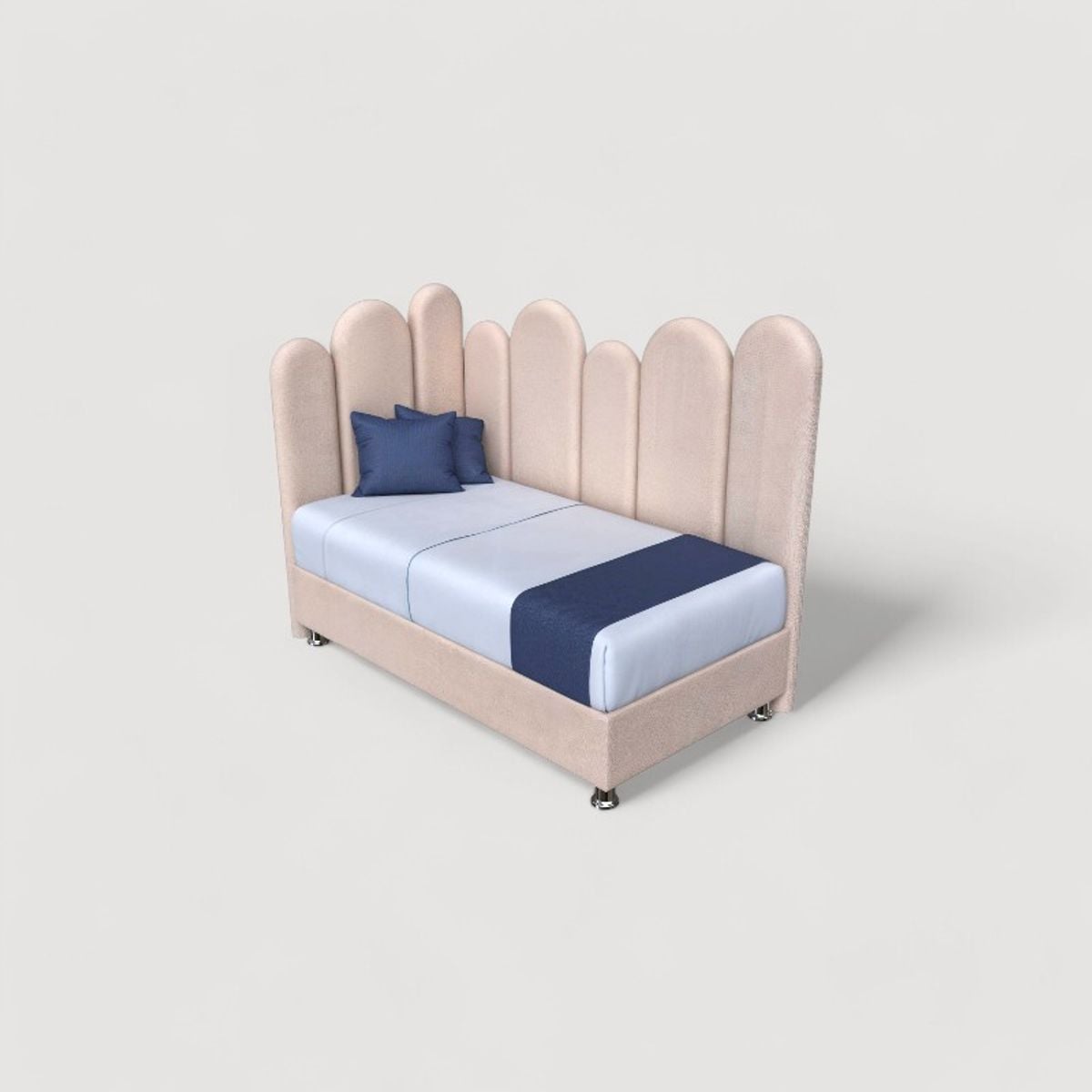 CAMA MONTESSORI TAPIZADA NUBE PREMIUM DE 15PLZ BEIGE ANTIFLUIDO - 1