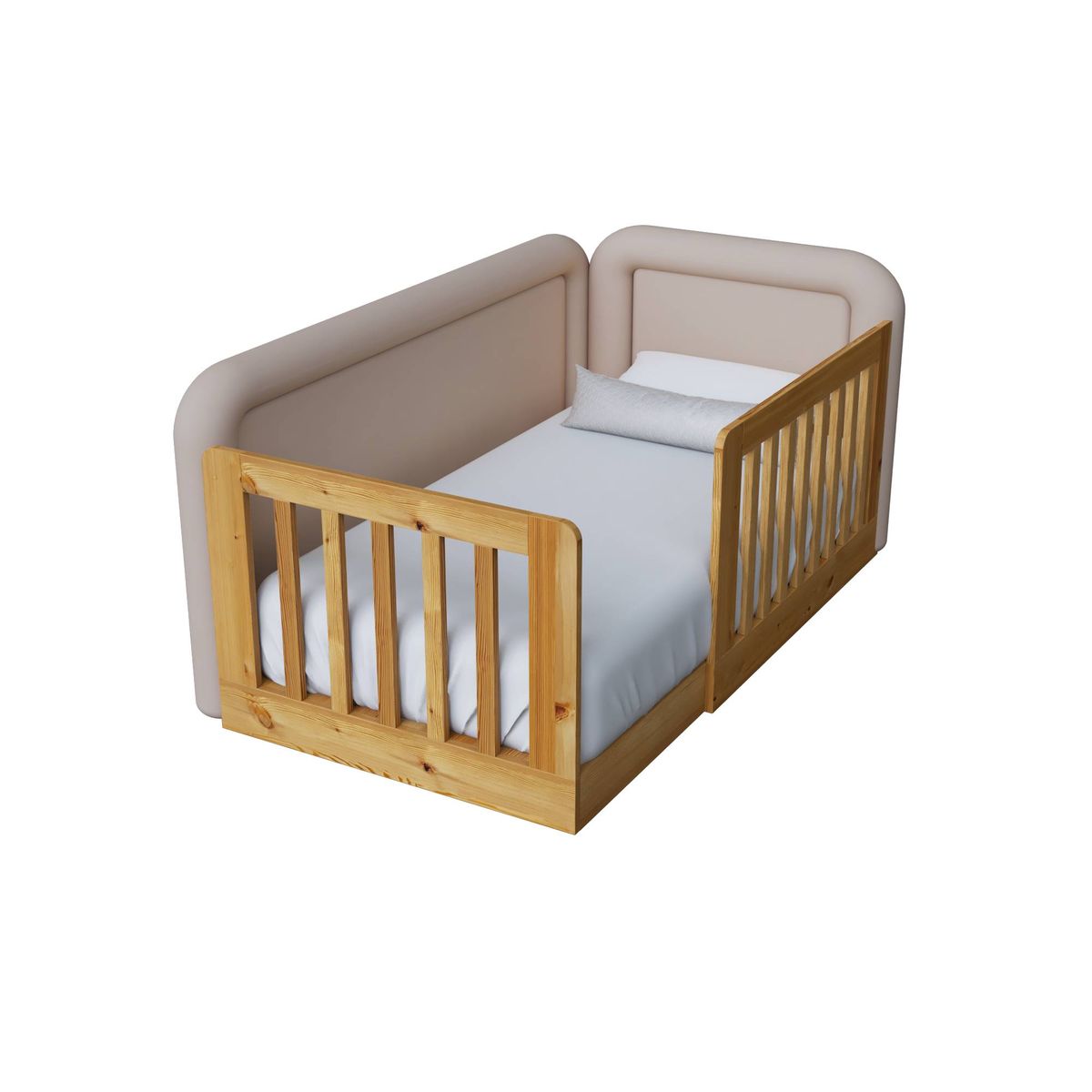 CAMA TAPIZADA TAVOS GRIS CLARO QUEEN - 1