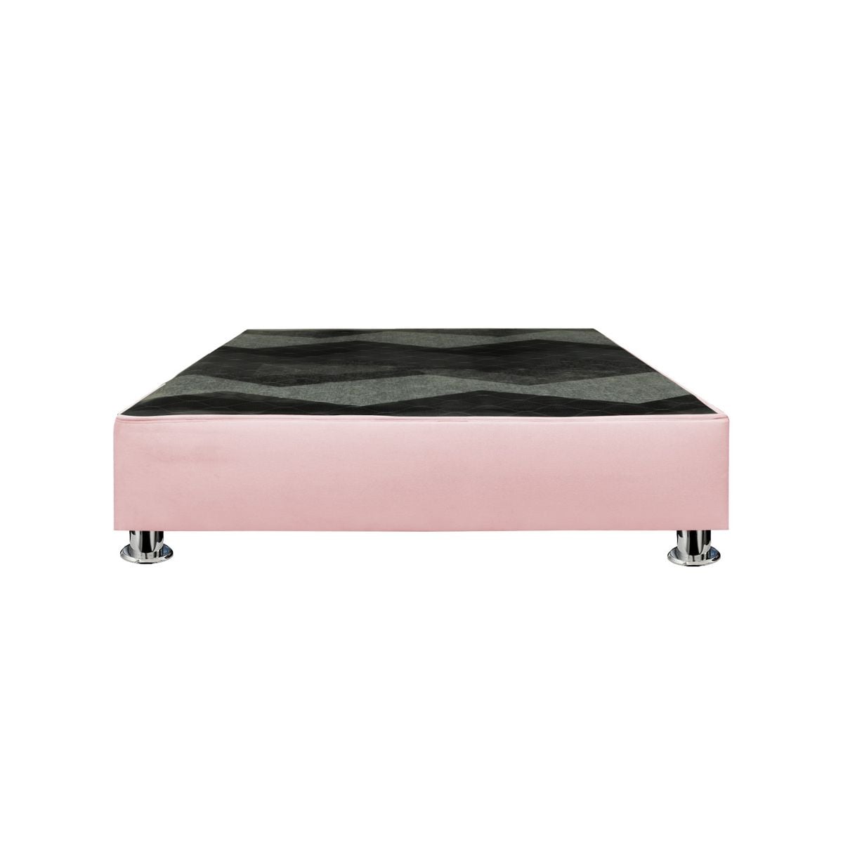 BOX TARIMA REFORZADO Y ACOLCHADA 2 PLAZAS - COLOR ROSADO / PATAS INSTALADAS - 1