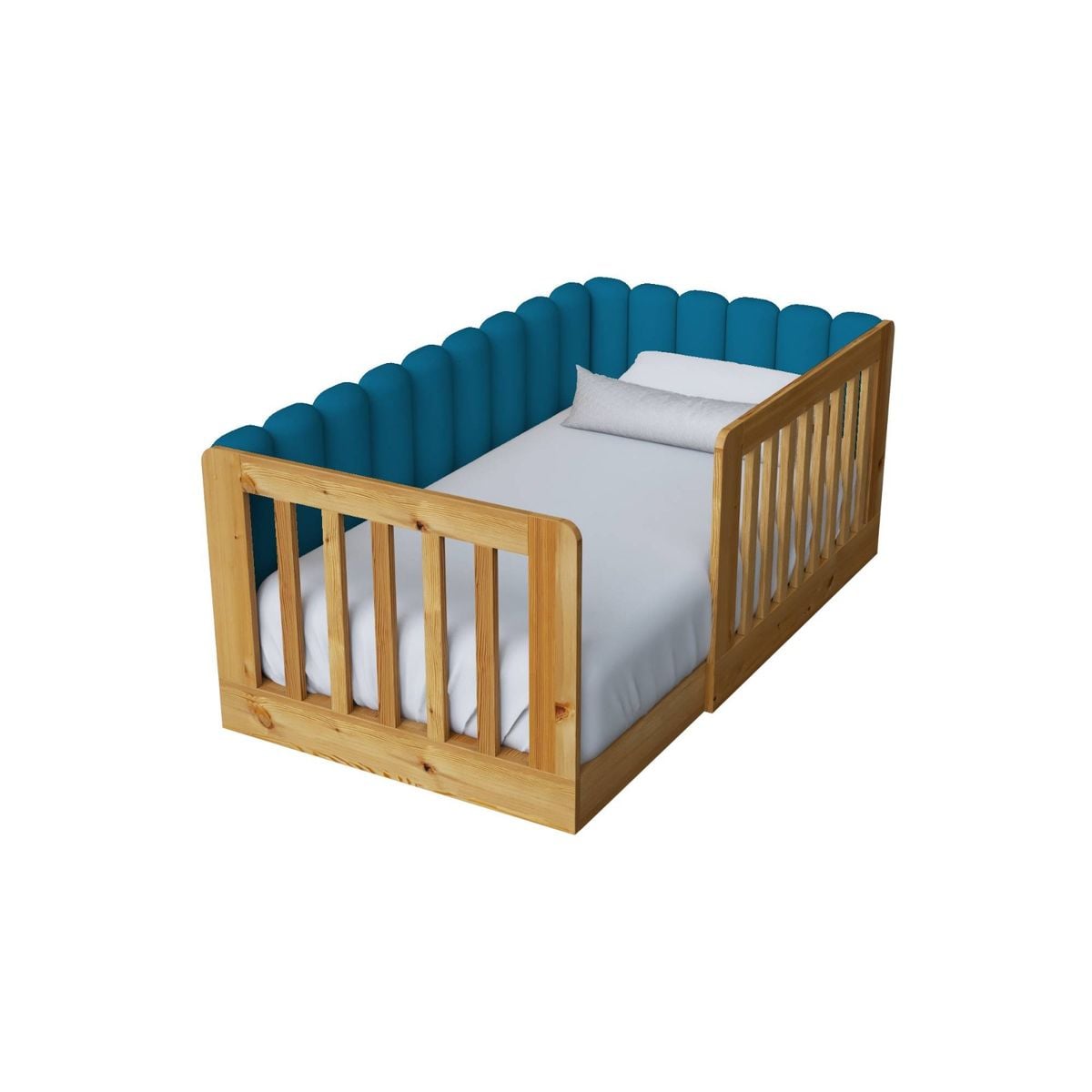 CAMA TAPIZADA KELAR AZUL QUEEN - 1