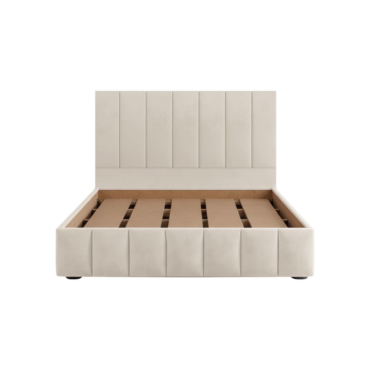 CAMA TAPIZADA URNIA - KING 2 PIEZAS - BEIGE CLARO - 1