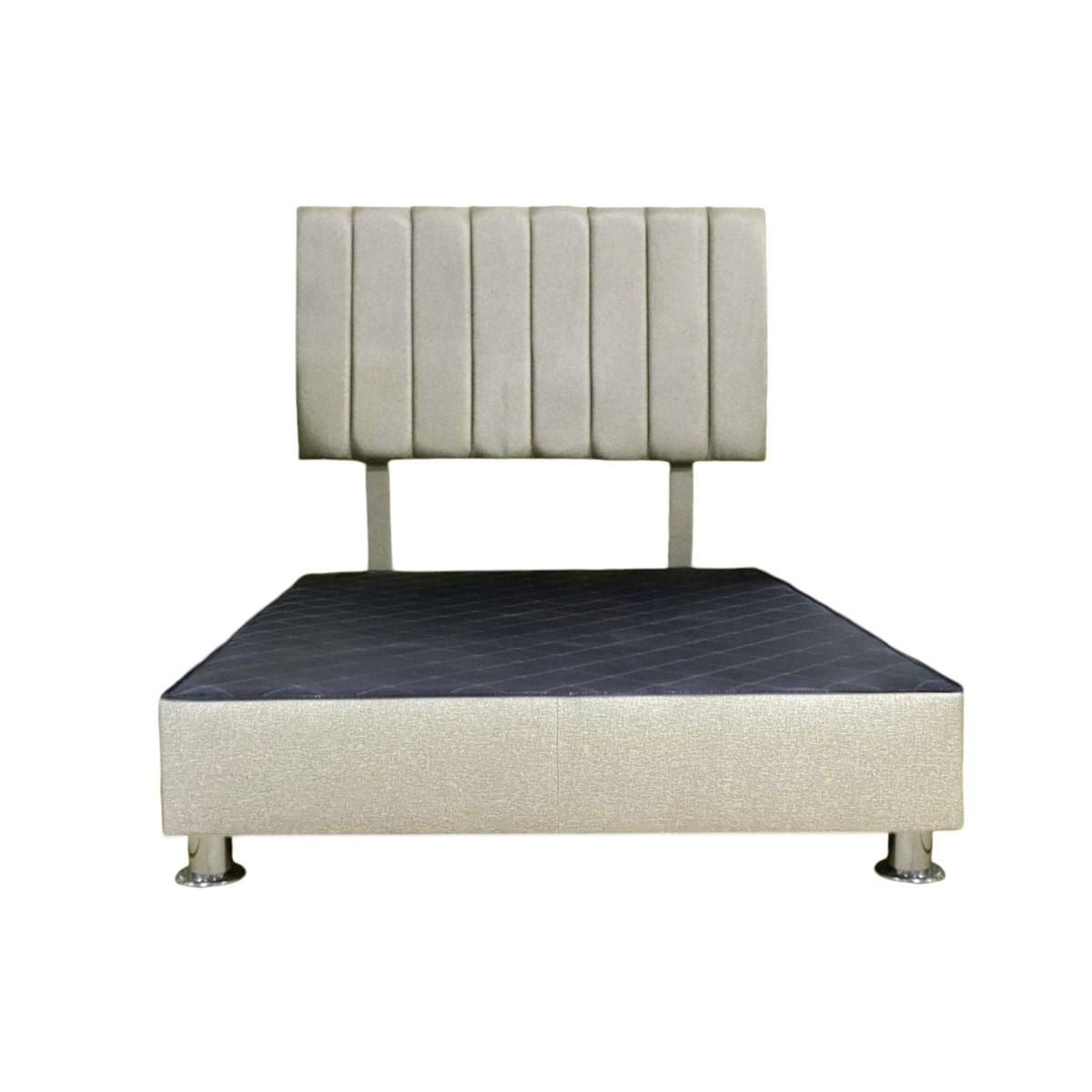 CAMA TAPIZADA CALI - QUEEN - COLOR BEIGE - 1