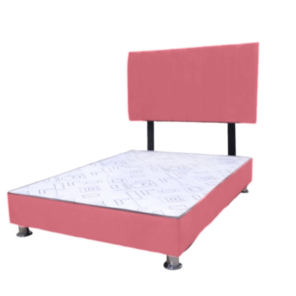 CAMA TAPIZADA CALI - KING - COLOR ROSADO - 1