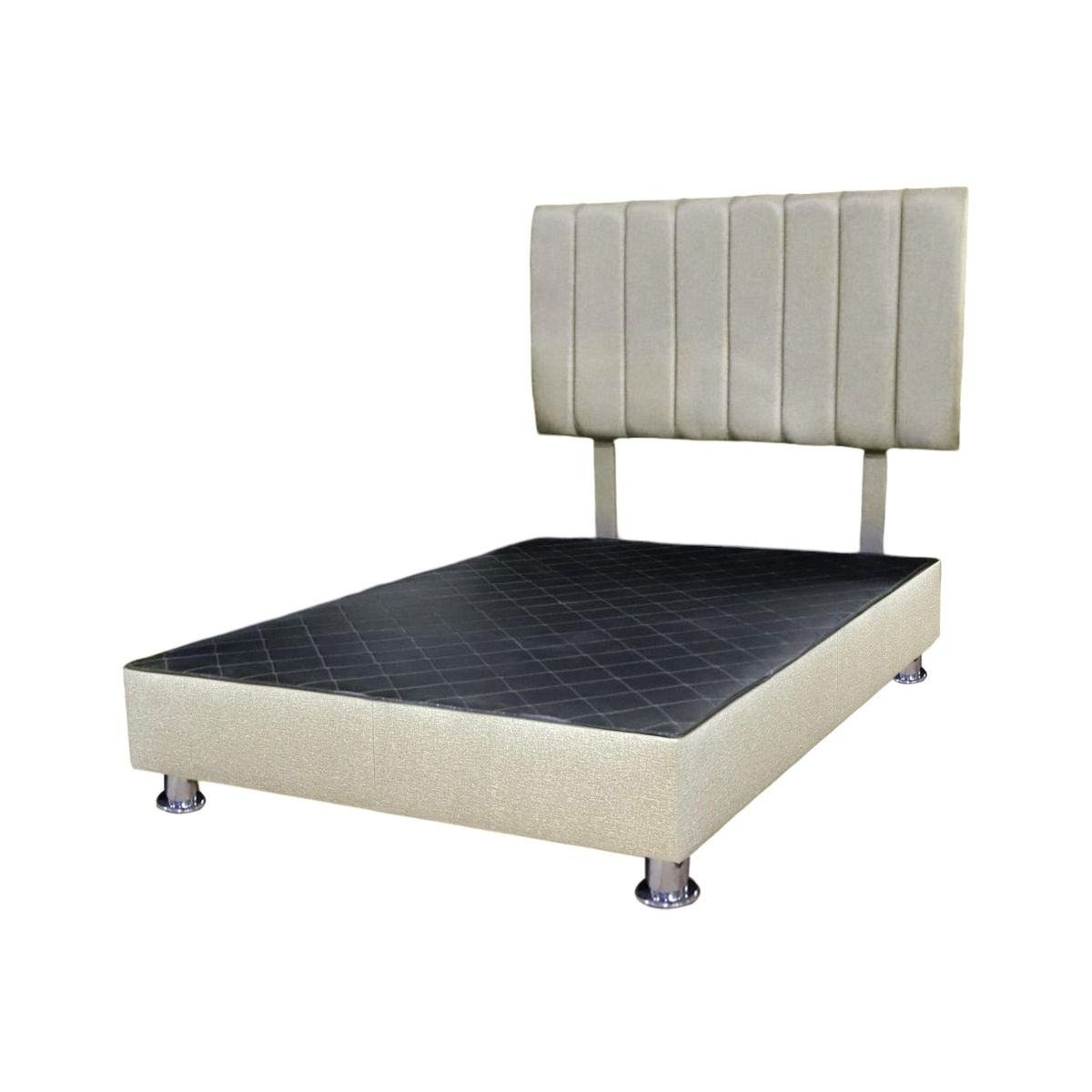 CAMA TAPIZADA CALI - KING - COLOR BEIGE - 1