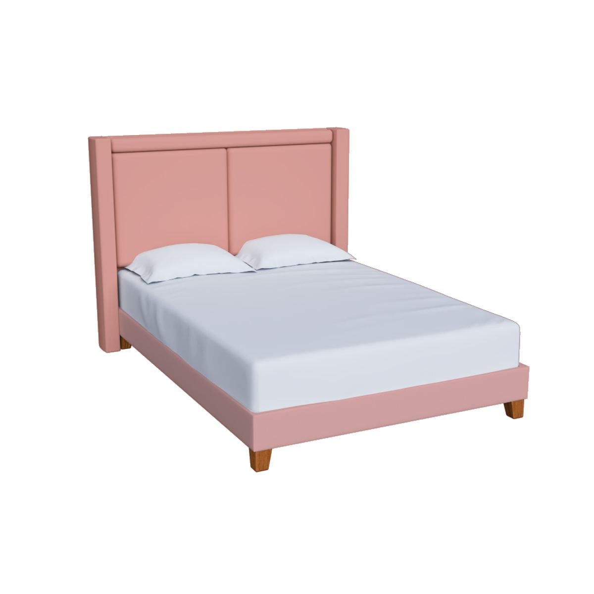 CAMA TAPIZADA ZAIRON ROSADO KING - 1