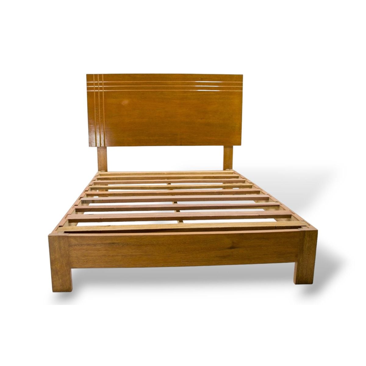 CAMA DE MADERA TORNILLO MODELO LIMA DE 1.5 PLZ - 1
