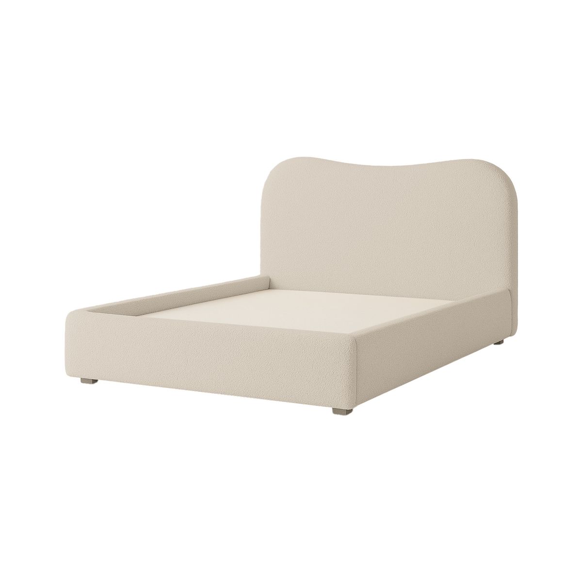 CAMA TAPIZADA ZENDA - QUEEN - BEIGE CLARO - 1