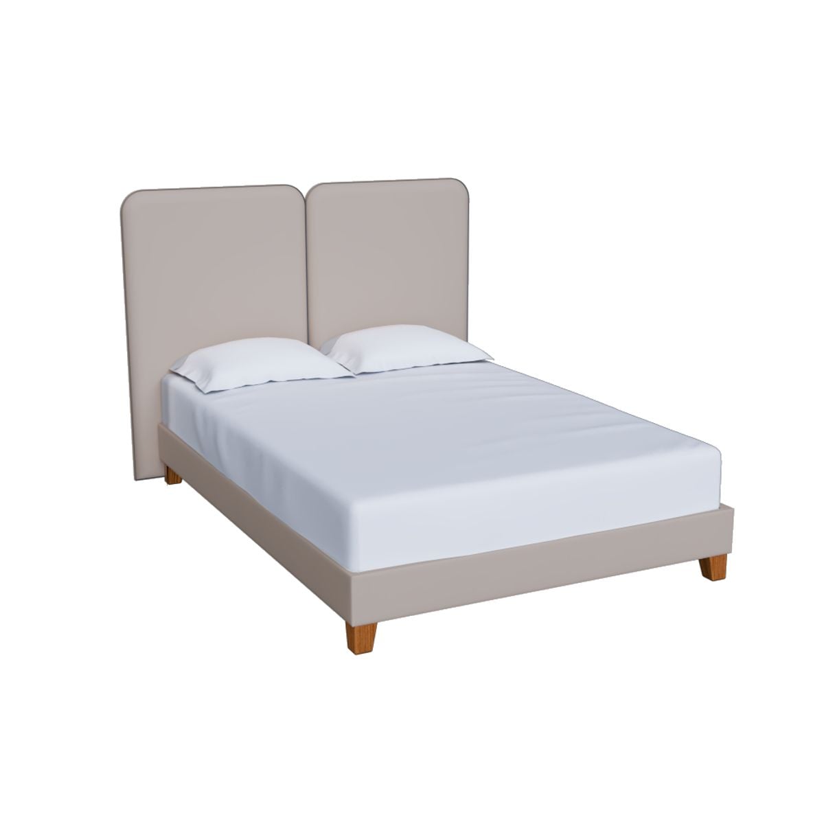 CAMA TAPIZADA ORYEN GRIS CLARO KING - 1