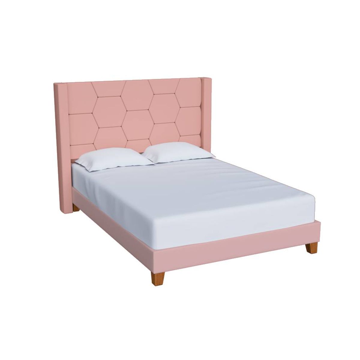 CAMA TAPIZADA NUREI ROSADO KING - 1