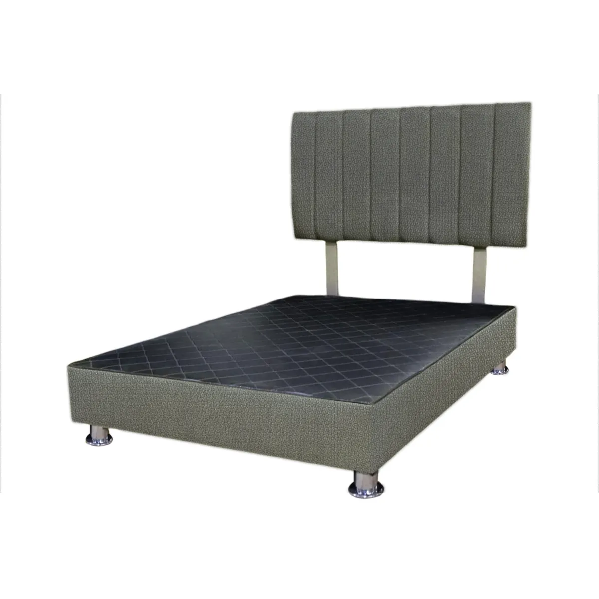 CAMA TAPIZADA CALI - KING - COLOR PLOMO - 1