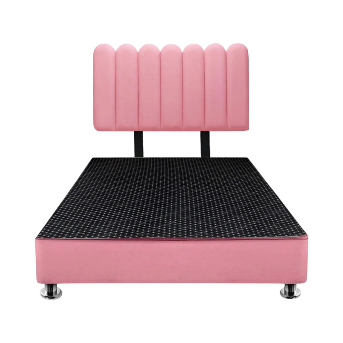 CAMA TAPIZADA GINEBRA KING COLOR ROSADO - 1