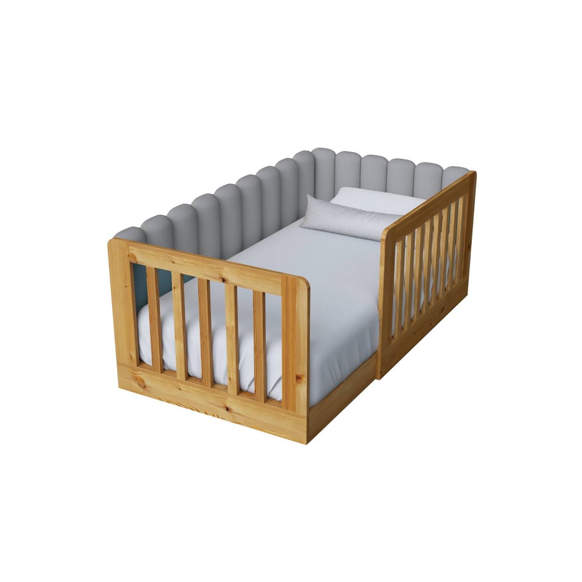 CAMA TAPIZADA KELAR GRIS CLARO KING - 1