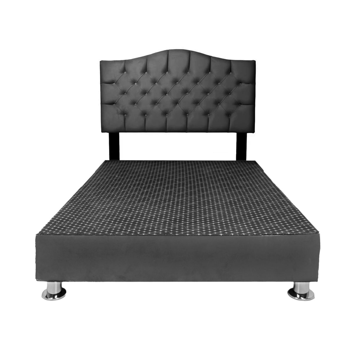 CAMA TAPIZADA CALI - KING - COLOR PLOMO - 1