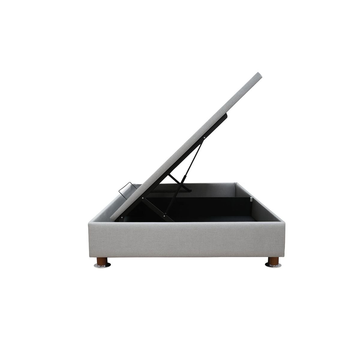 BOX ESPACIO TARIMA REFORZADO 2 PLAZAS + TELA ALPHA  (COLOR GRIS PLATA) - 1