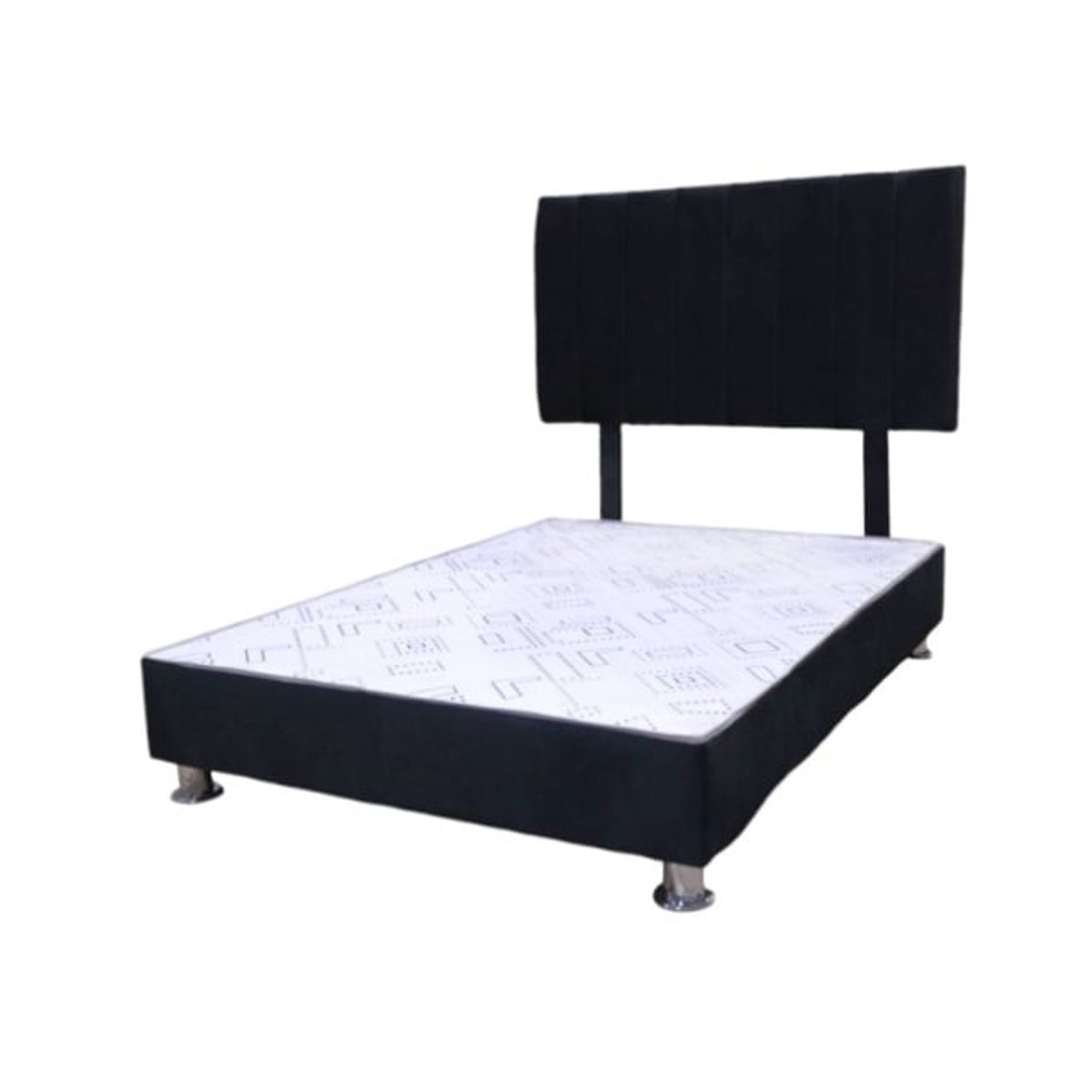 CAMA CALI NEGRO – 1.5 PLAZAS – TELA ANTIFLUIDO - 1