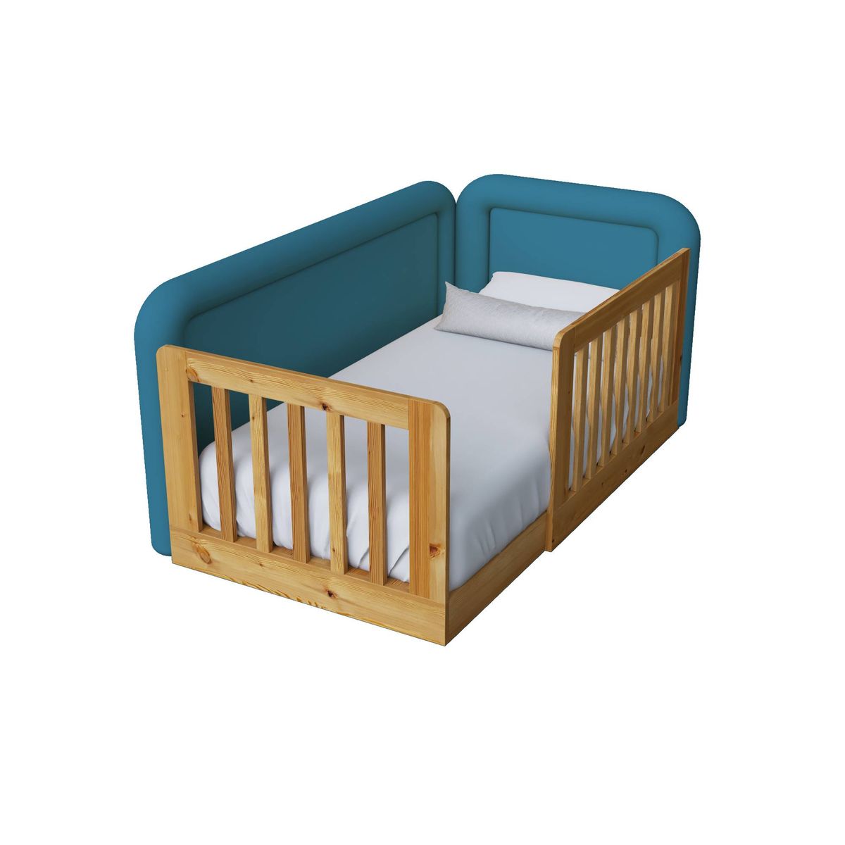 CAMA TAPIZADA TAVOS AZUL KING - 1