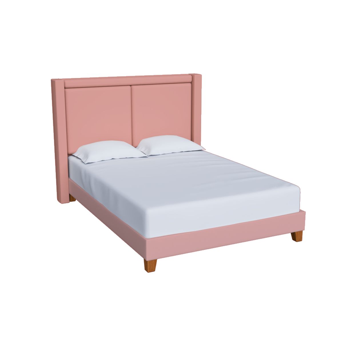 CAMA TAPIZADA ZAIRON ROSADO QUEEN - 1
