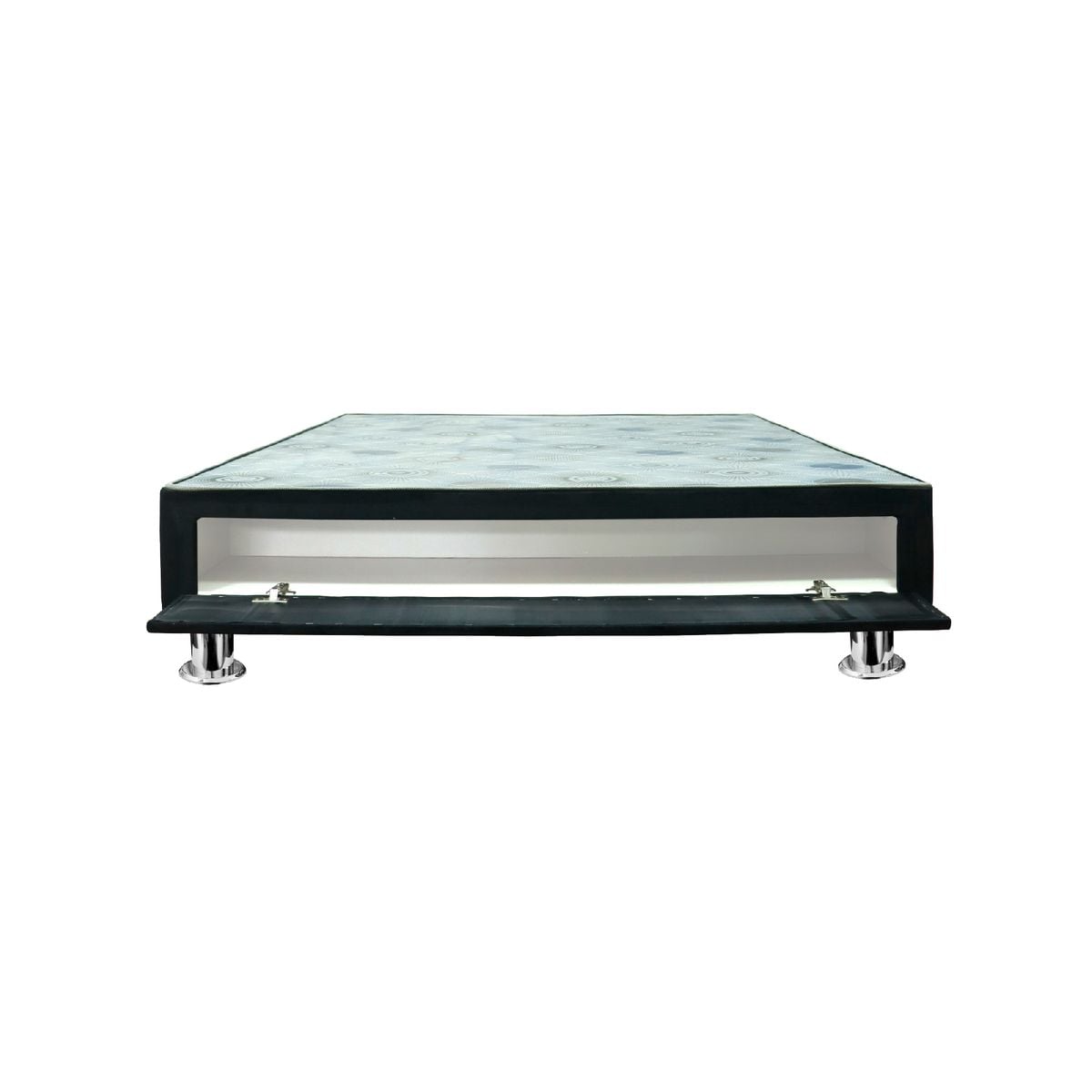 BOX TAPIZADA CON SABANERA 1.5 PLZ - COLOR NEGRO - 1