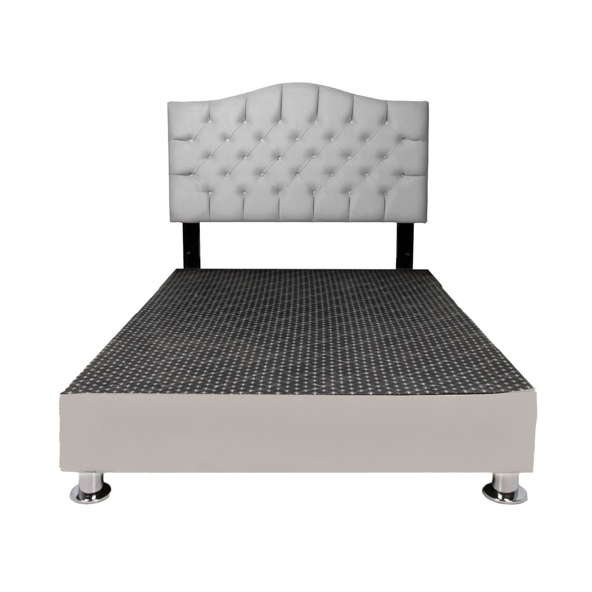 CAMA TAPIZADA CALI - KING - COLOR GRIS CLARO - 1