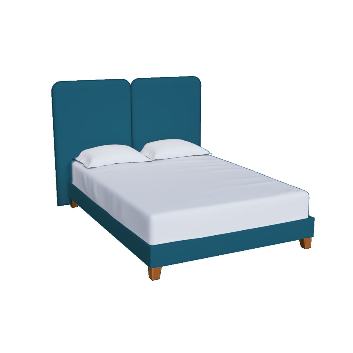 CAMA TAPIZADA ORYEN AZUL KING - 1
