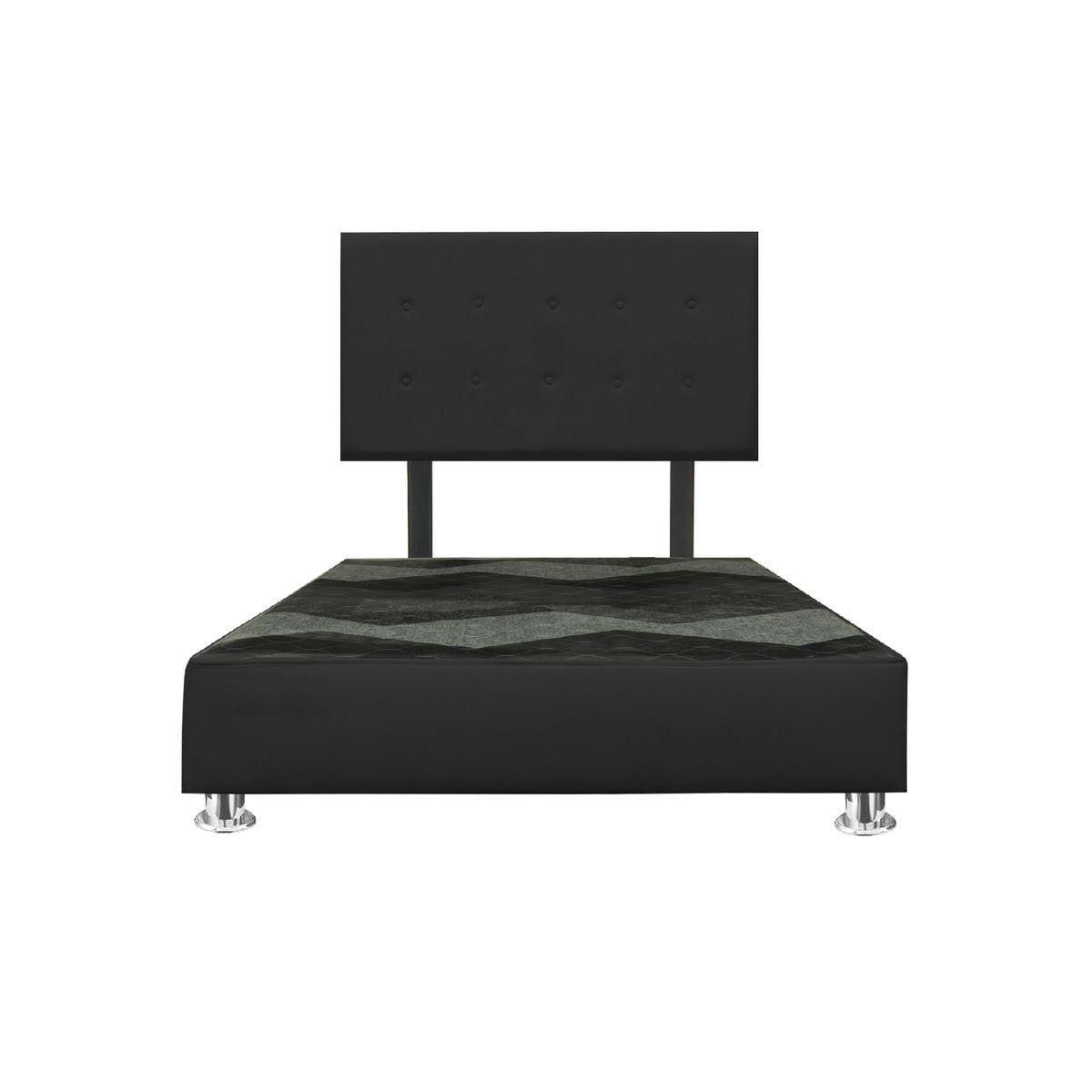 CAMA TAPIZADA LIMA - QUEEN - COLOR NEGRO - 1