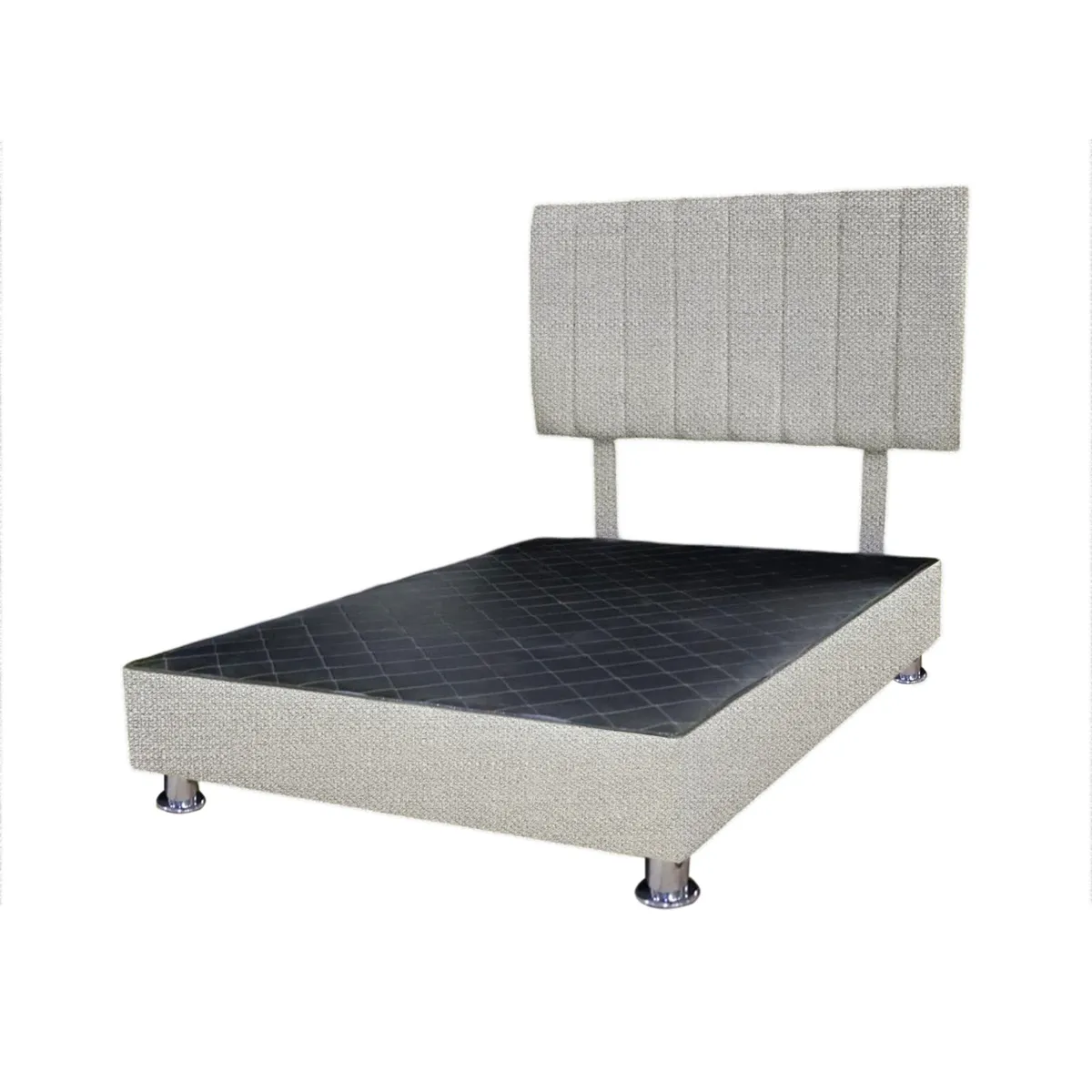 CAMA TAPIZADA CALI - KING - COLOR GRIS PLATA - 1