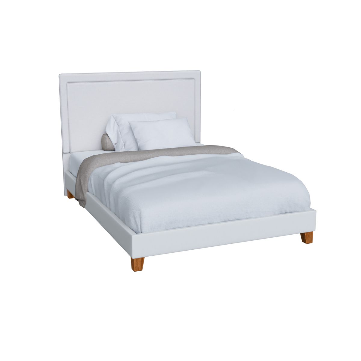 CABECERA SOMIER TAPIZADA 2PLZ - COLOR BEIGE - 1
