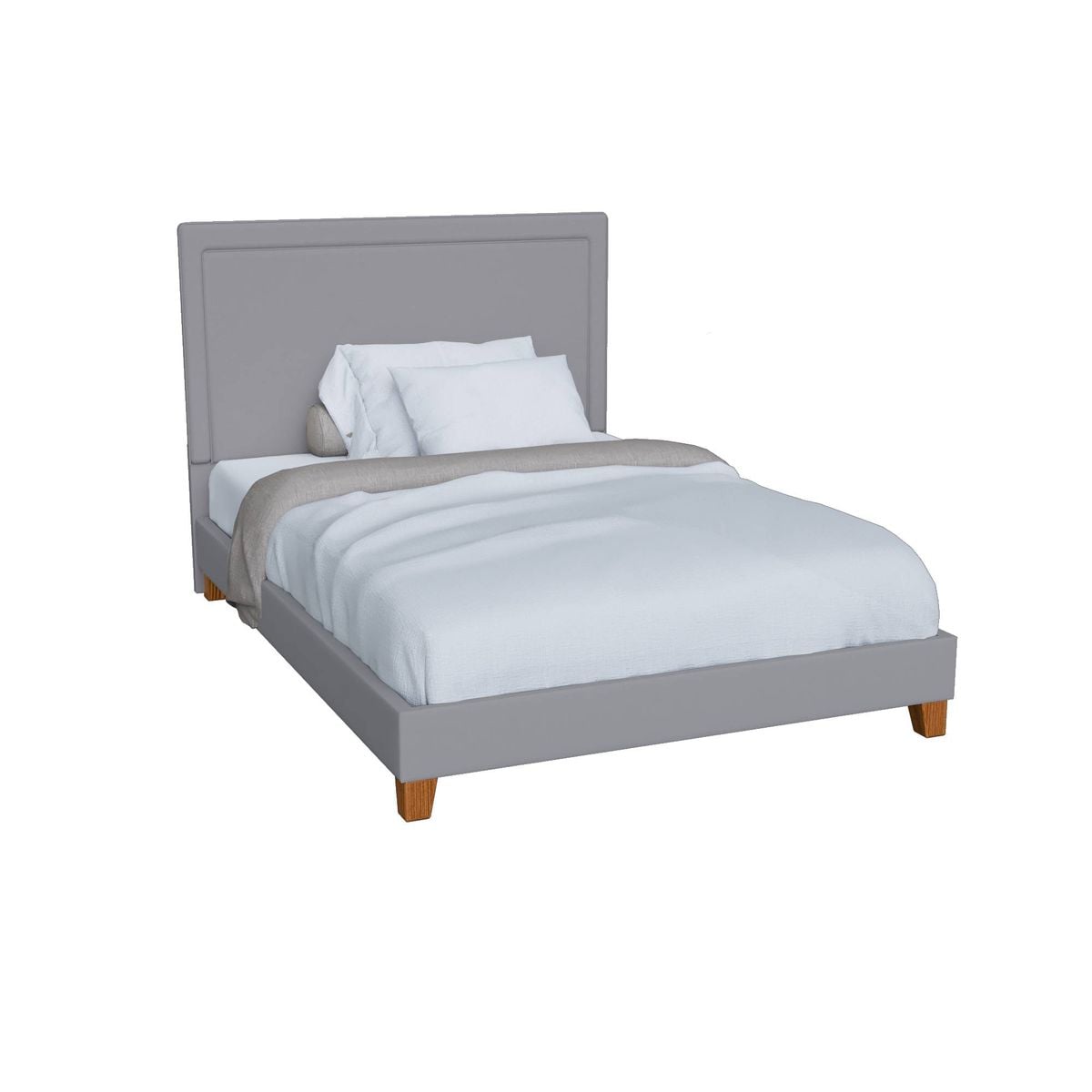 CABECERA SOMIER TAPIZADA 2PLZ - COLOR GRIS CLARO - 1