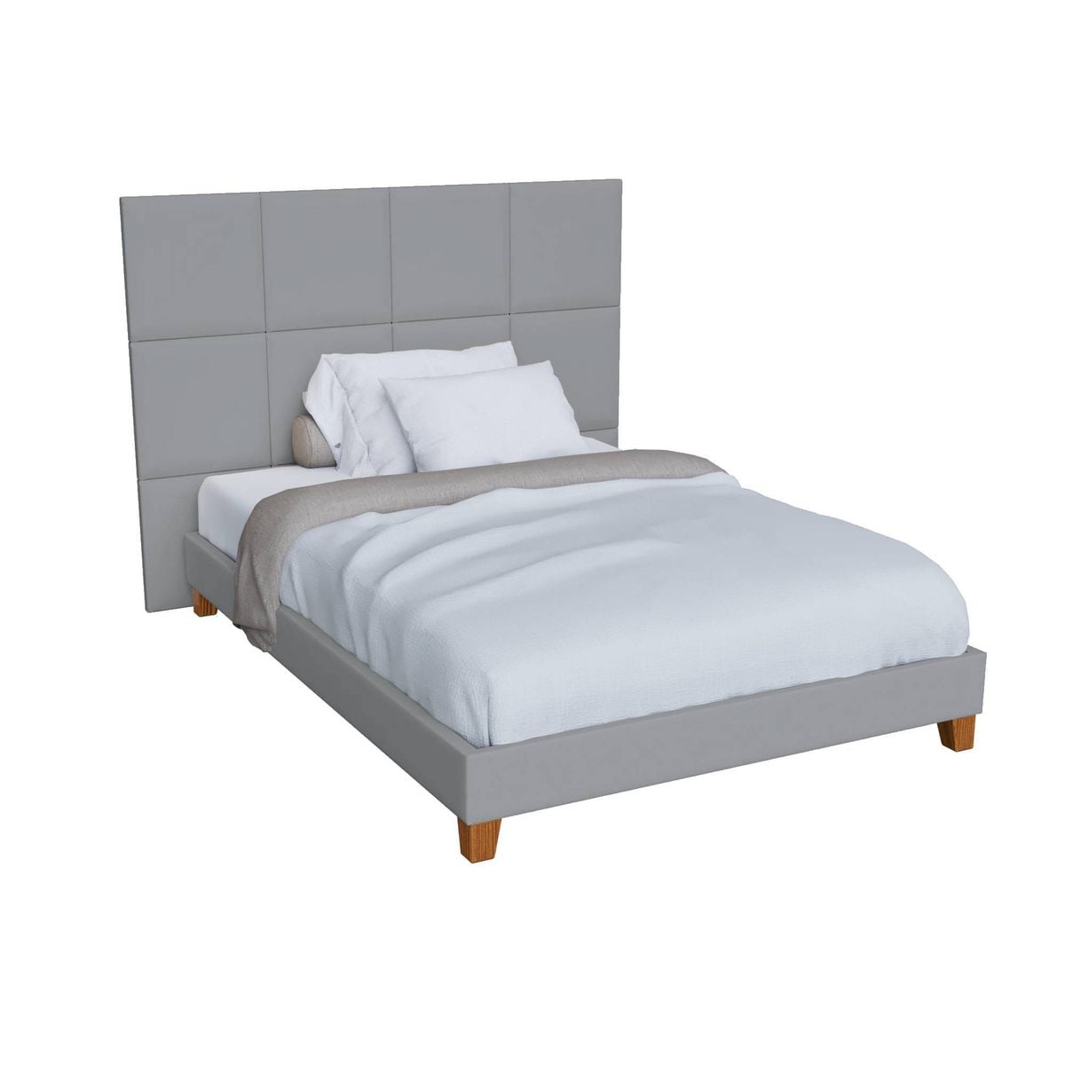 CABECERA MODULAR PANEL 40CMX40CM COLOR GRIS CLARO 1UNIDAD - 1