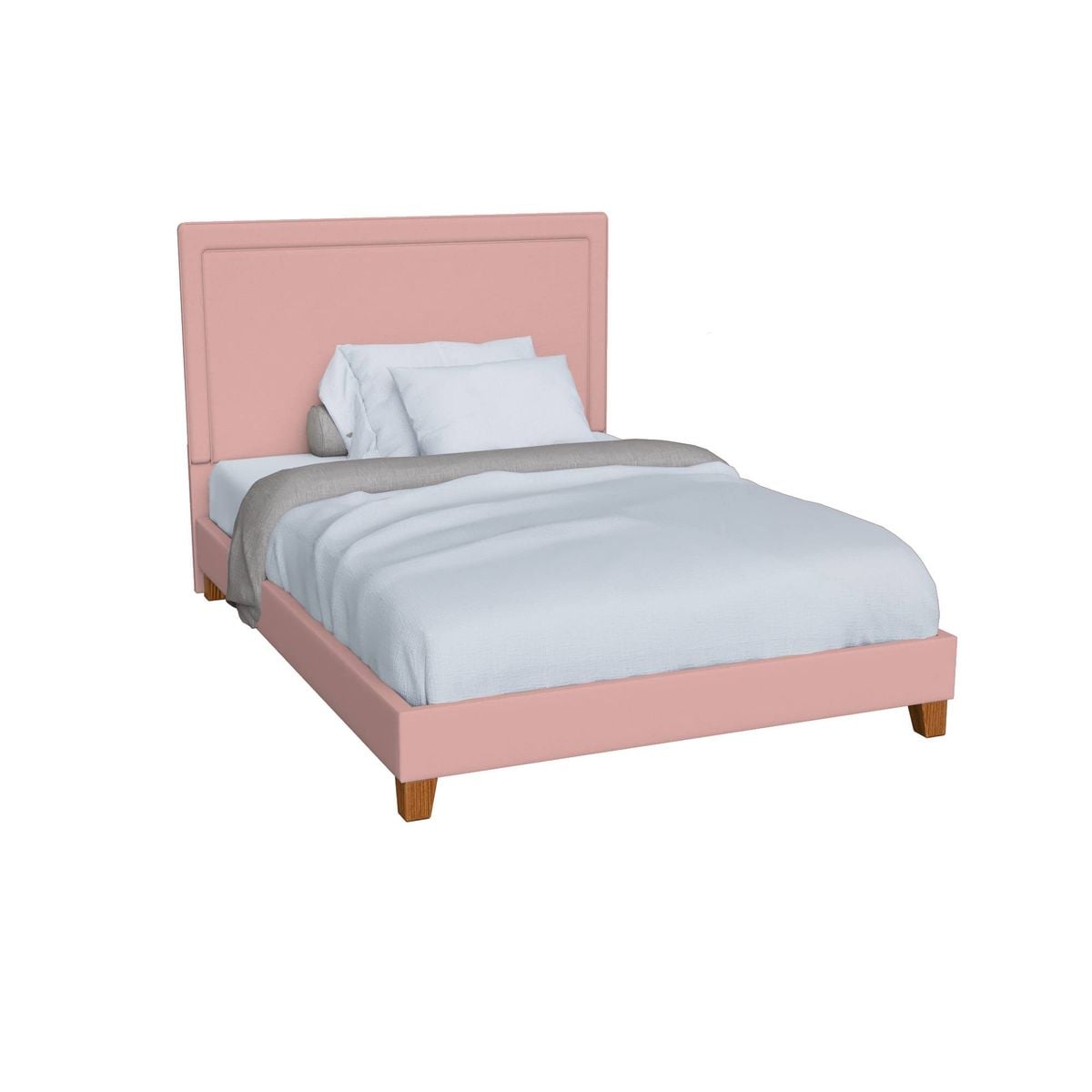 CABECERA SOMIER TAPIZADA 2PLZ - COLOR ROSADO - 1
