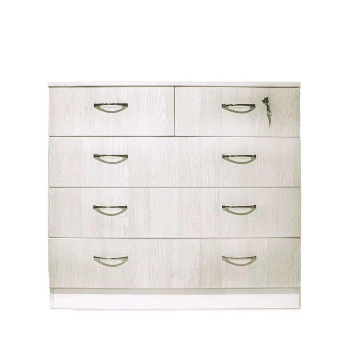 CÓMODA 90CM - 5 CAJONES IBIZA CON CAJÓN CON SEGURO - ARMADO - 1