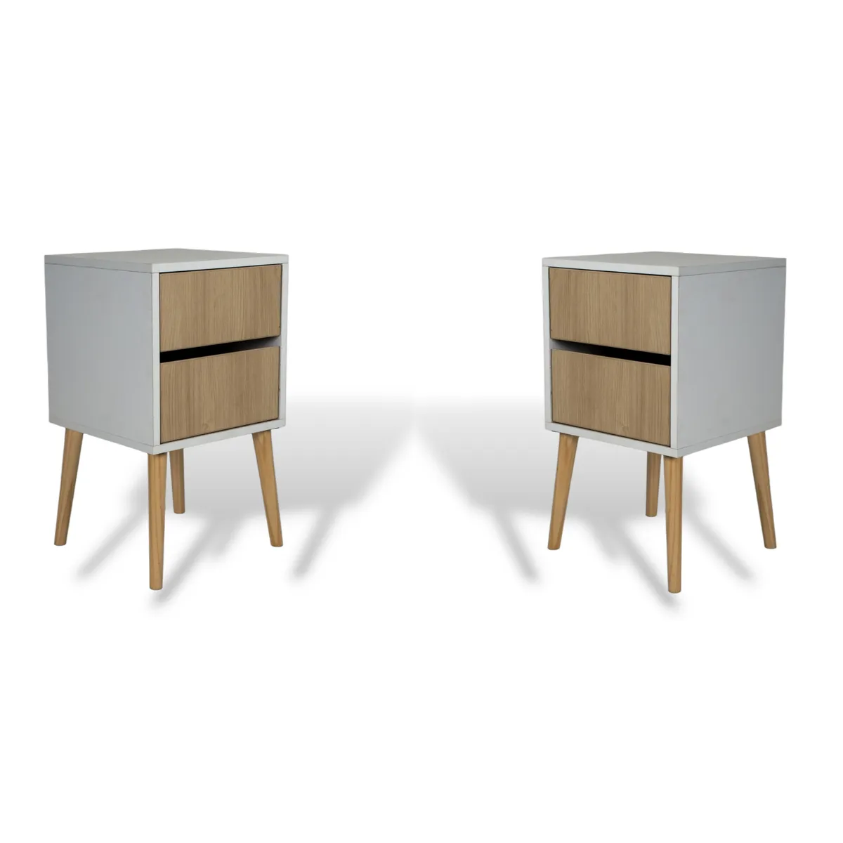 VELADORES VINTAGE 2 CAJONES (SET 2 UNID) ARENA - 1