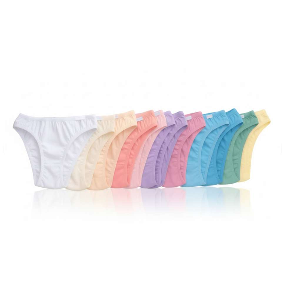 PACK X12 CALZÓN ALGODÓN PIMA MUJER MULTICOLOR TRUSA - 1