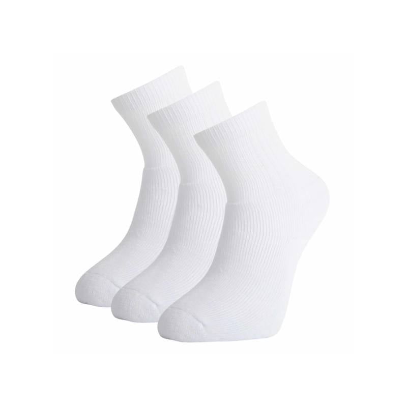 MEDIAS ALGODÓN UNISEX BLANCO TOBILLERAS NIÑO 12 PARES - 1