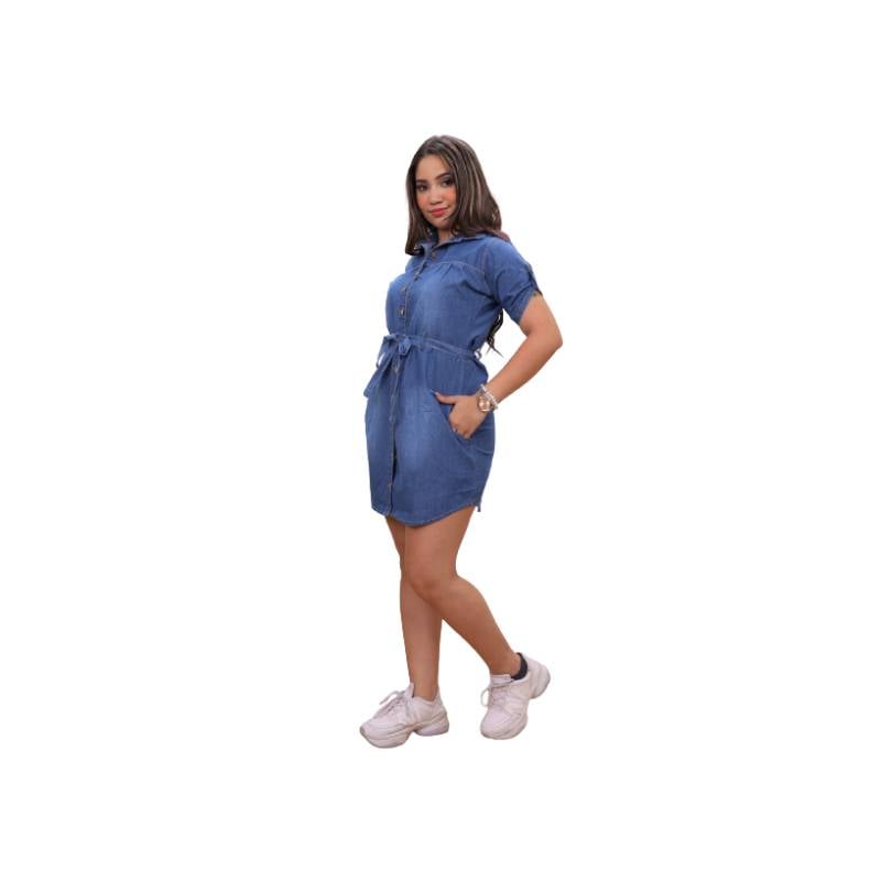 VESTIDO MUJER JEAN RIGIDO - 1