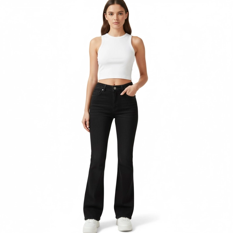 PANTALÓN FLARE JEANS STRECH - 1