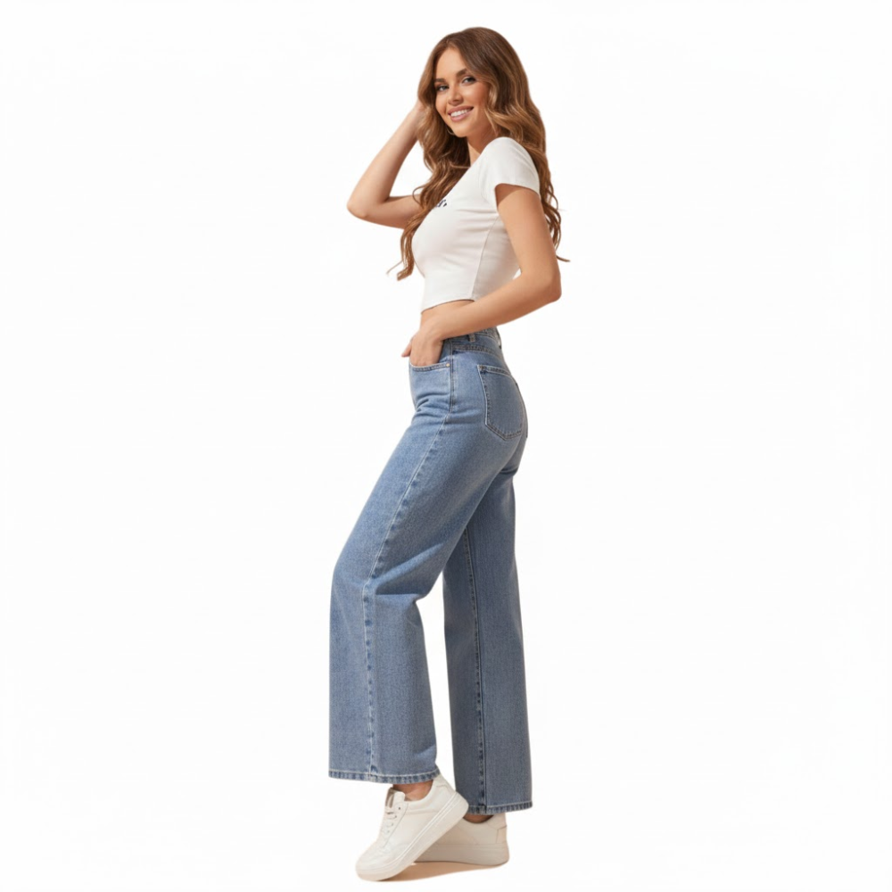 PANTALON JEAN WIDE LEG - JEAN RIGIDO - 2