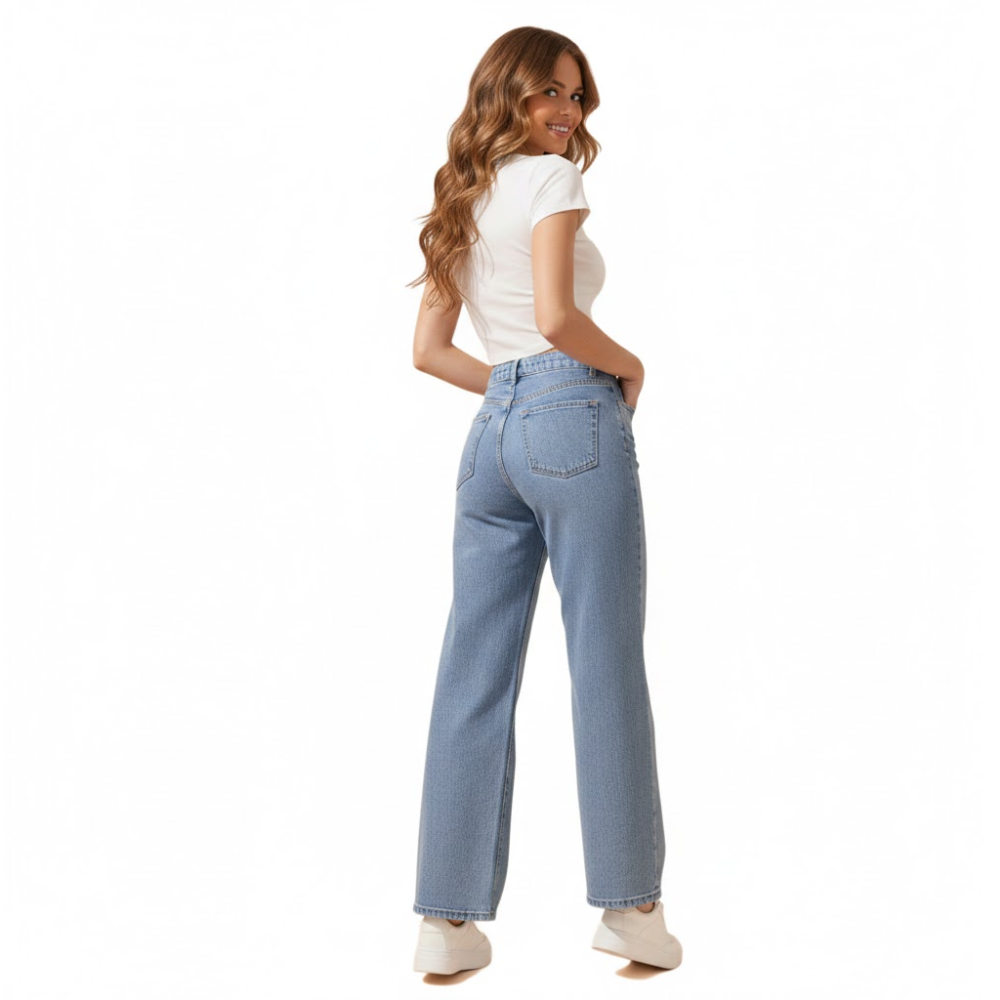 PANTALON JEAN WIDE LEG - JEAN RIGIDO - 3