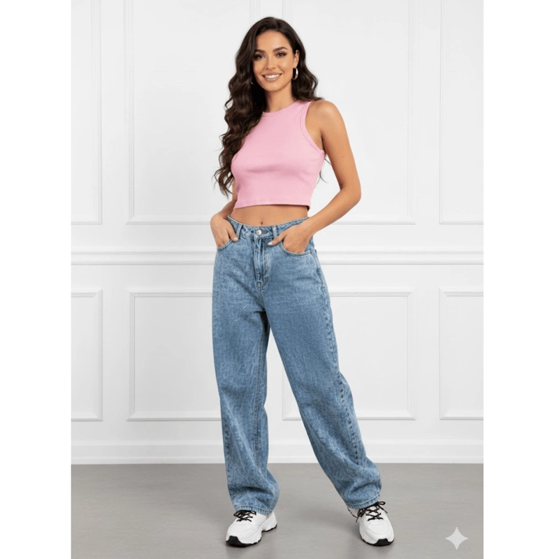 BAGGY JEAN CONFORT PANTALON - INT - 1