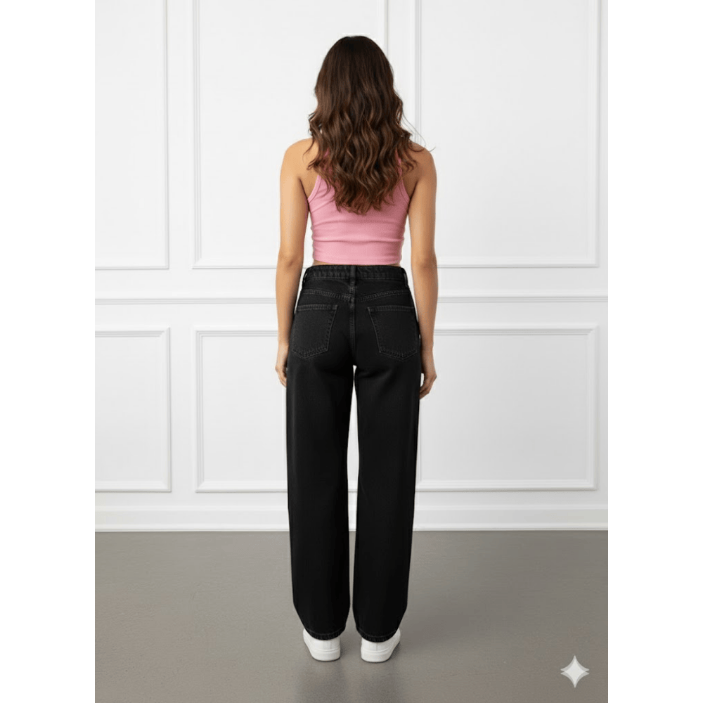 BAGGY JEAN CONFORT PANTALON - NEGRO - 3