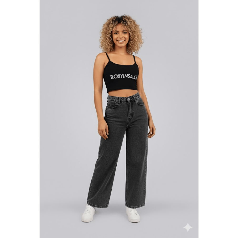 BAGGY JEAN CONFORT PANTALON - GRIS OSC. - 1