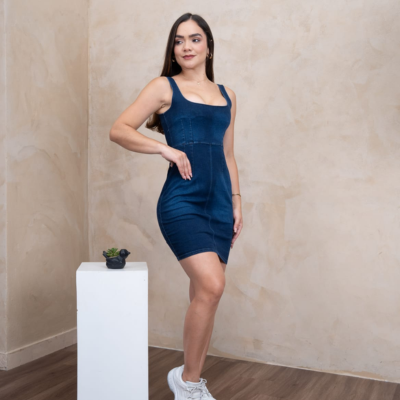 VESTIDO TIRAS - DENIN STRECH - 1