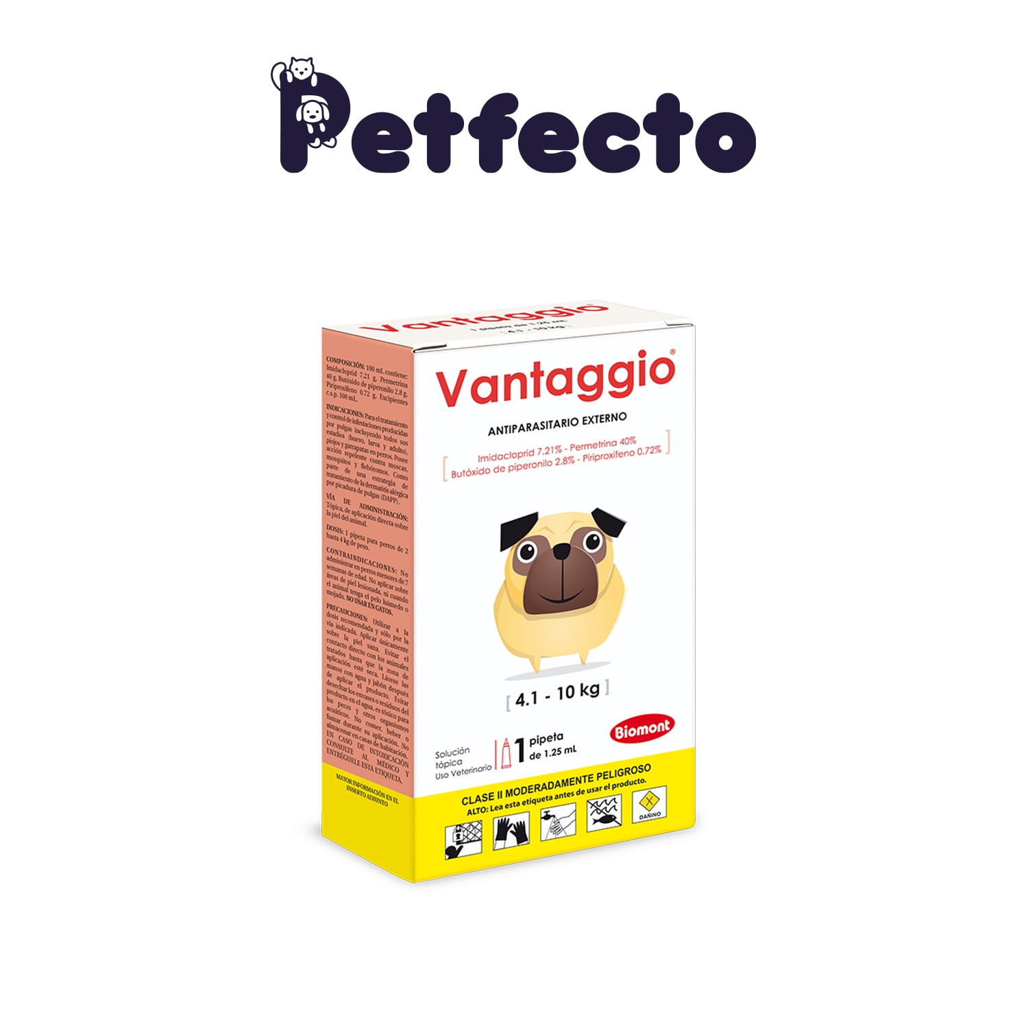 ANTIPULGA PARA PERRO- VANTAGGIO Pipeta x 1.25 mL (4.1 – 10 KG) - 1