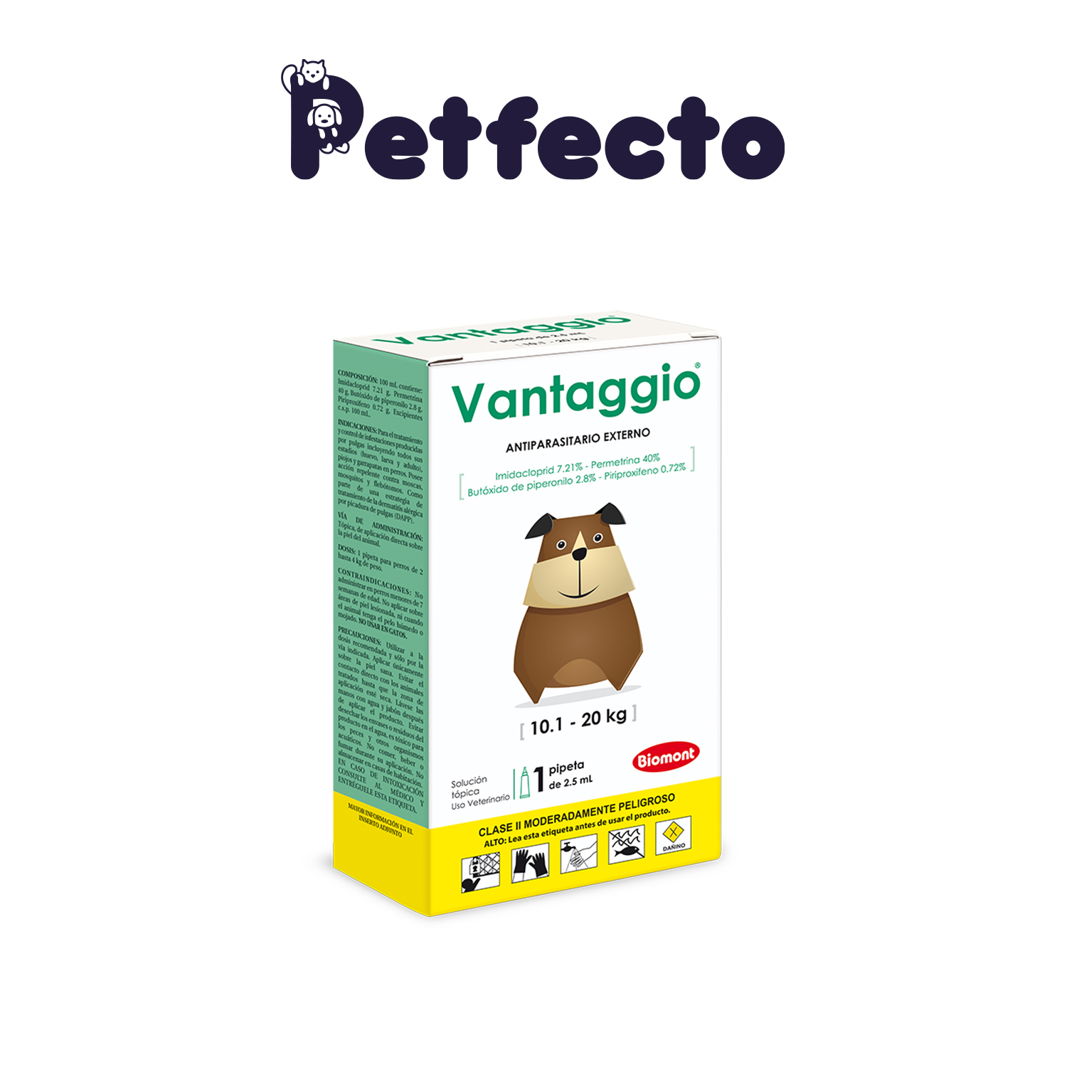 ANTIPULGA PARA PERRO- VANTAGGIO (10.1 – 20 KG.) - 1